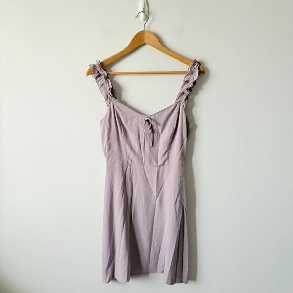 Aritzia Sunday Best Flirt Ruffle Dress Lilac Purple Size 8 - Picture 5 of 9